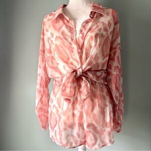 Missguided Sheer 2 Piece Beach Cover Up Set